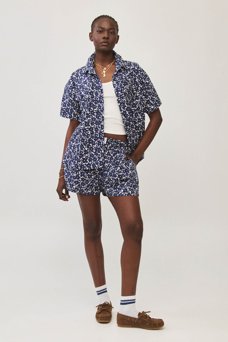 ⛵️Spring/Summer 2025 - BBQ shorts - Navy Garden