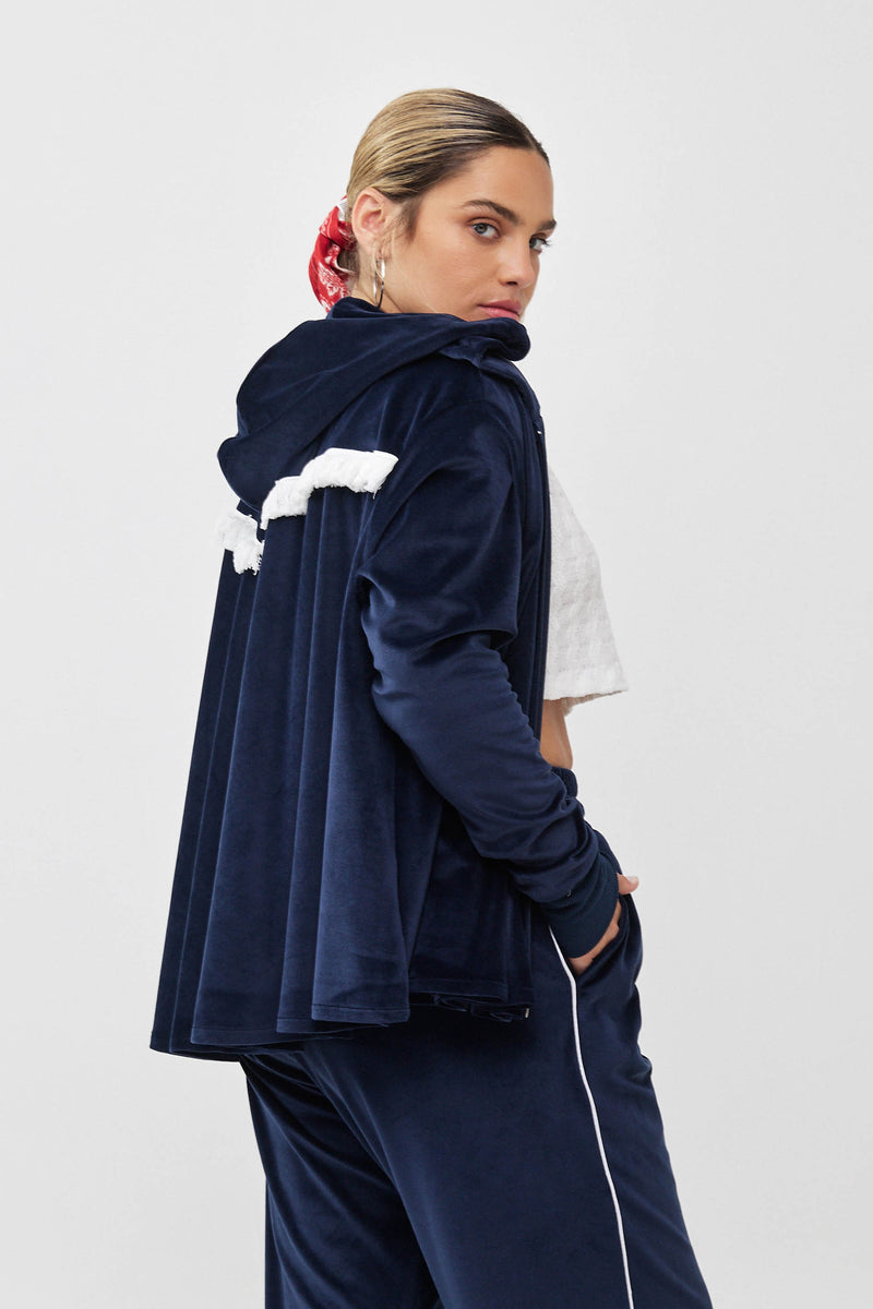 🧦 Autumn/Winter 2025/2026- The Bun zip up hoodie - Navy Velvet