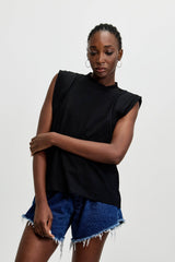 🍰 SUMMER 2026 -  Henrietta Tank - Pure Black 🖤‬ **No ribbed hem**