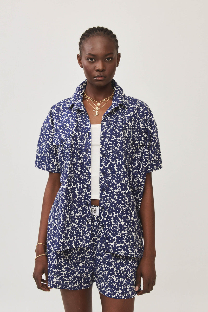 ⛵️Spring/Summer 2025 - BBQ shirt -  Navy garden