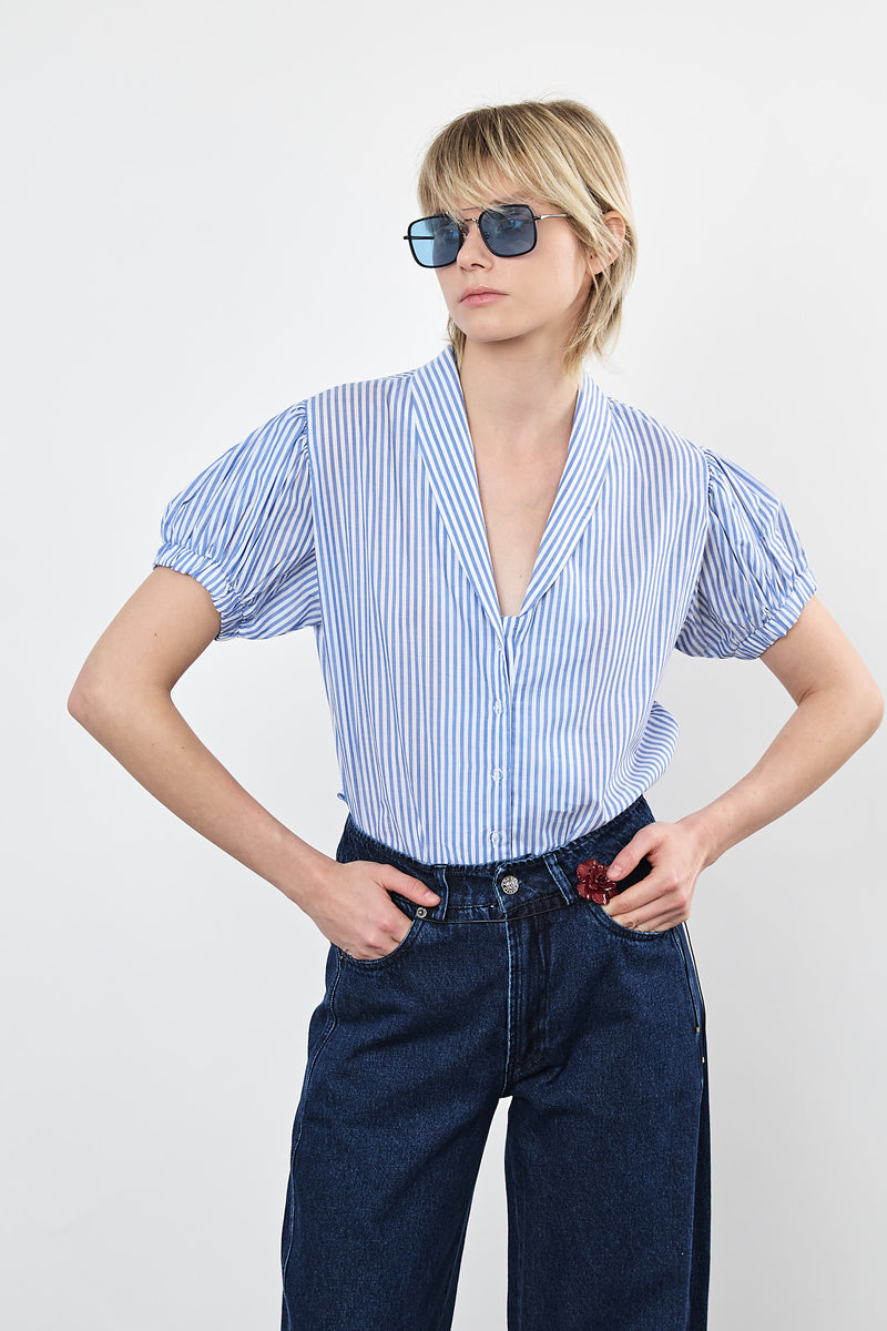 ⛵️Spring / Summer - Merci blouse - Blue Tide