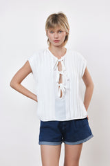 ⛵️Spring/Summer 2025 - Breeze Bow Blouse- Ice 🧊