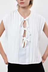 ⛵️Spring/Summer 2025 - Breeze Bow Blouse- Ice 🧊