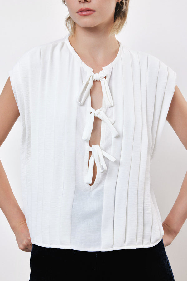 ⛵️Spring/Summer 2025 - Breeze Bow Blouse- Ice 🧊