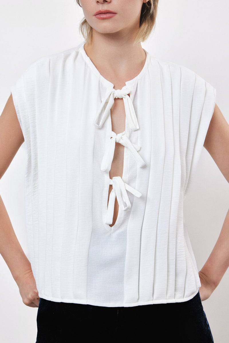 ⛵️Spring/Summer 2025 - Breeze Bow Blouse- Ice 🧊
