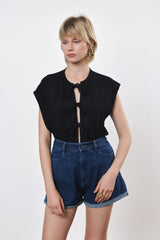 ⛵️Spring/Summer 2025 - Breeze Bow Blouse- Black