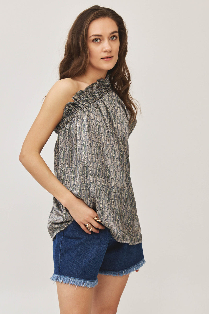 ⛵️Spring/Summer 2025 - Phili - one shoulder top- feathers