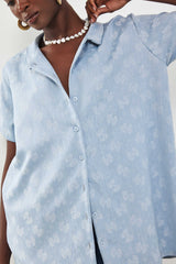 🍰 Summer 2026 - BOHO shirt - Pale Blue