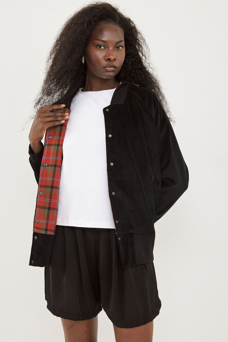 🧦Winter 2025/2026 - Bomber - Be there or Be square -  Black Corduroy