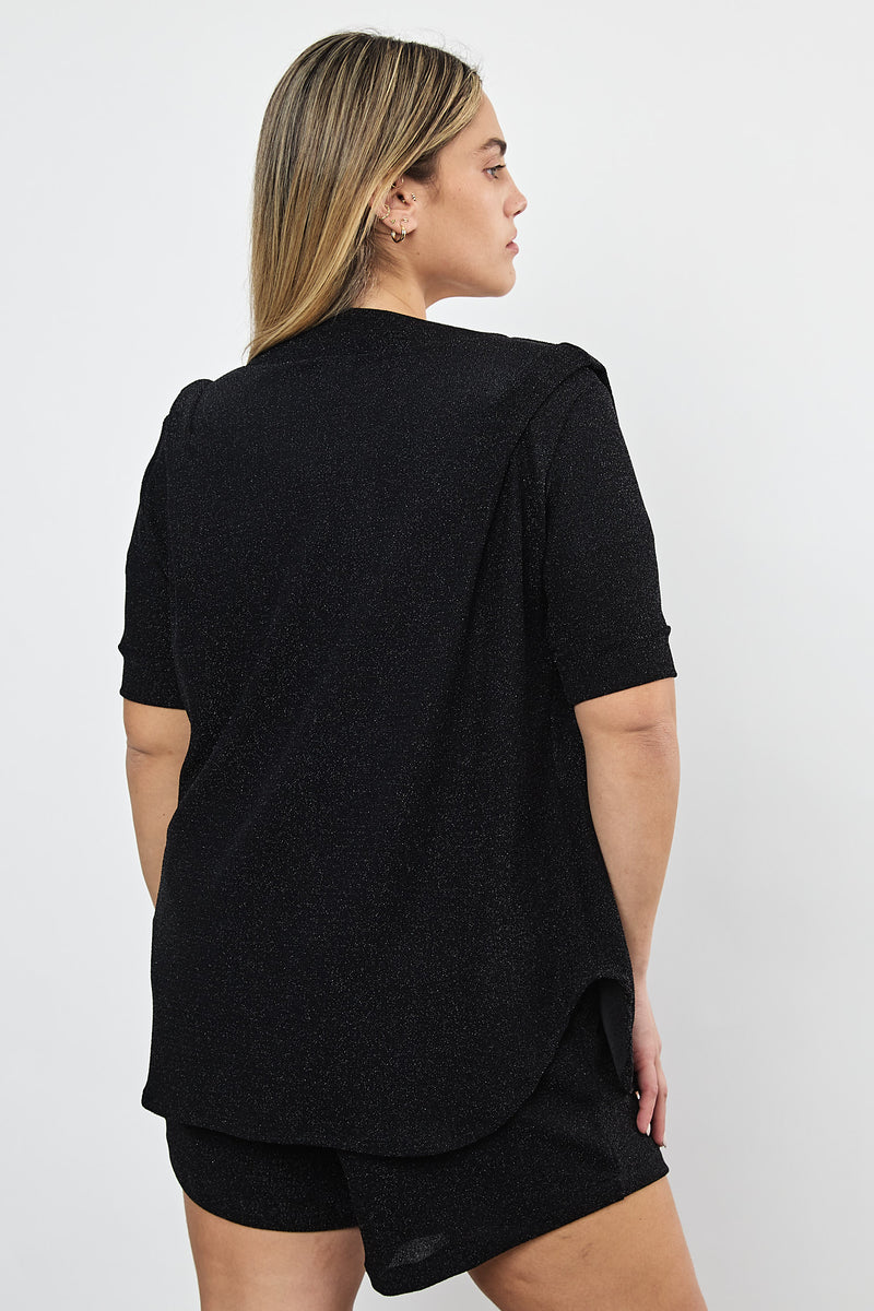 ⛵️Spring/Summer 2025 - Baseball ⚾️ Shirt - Black Lurex