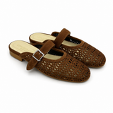 🍰Summer 2026 - Dolce Mules -     Tartufo - Brown Suede - Handcrafted in a small artisan workshop in Italy 🇮🇹🍝🍮