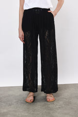 ⛵️Spring / Summer  2025  -Wear Me Forever- Pleated wide legs trouser- Black lace