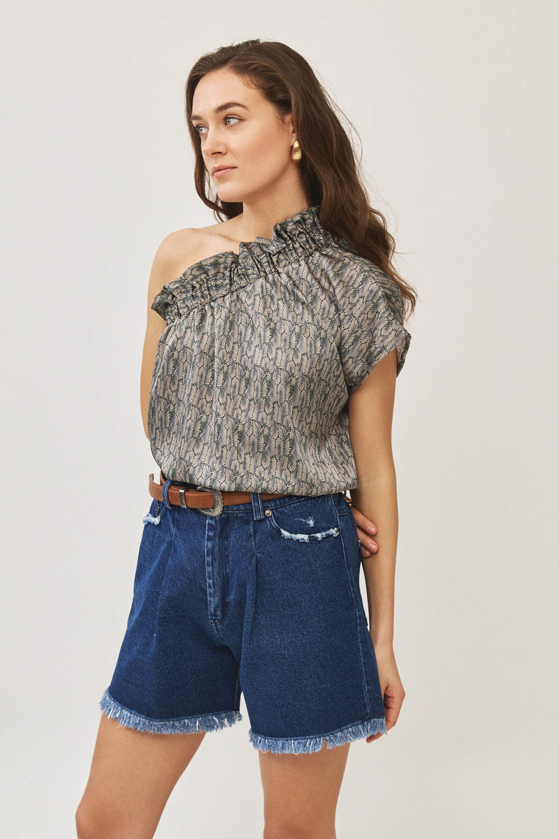 ⛵️Spring/Summer 2025 - Phili - one shoulder top- feathers