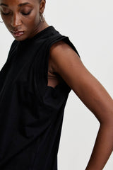 🍰 SUMMER 2026 -  Henrietta Tank - Pure Black 🖤‬ **No ribbed hem**