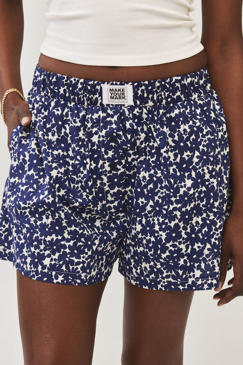 ⛵️Spring/Summer 2025 - BBQ shorts - Navy Garden