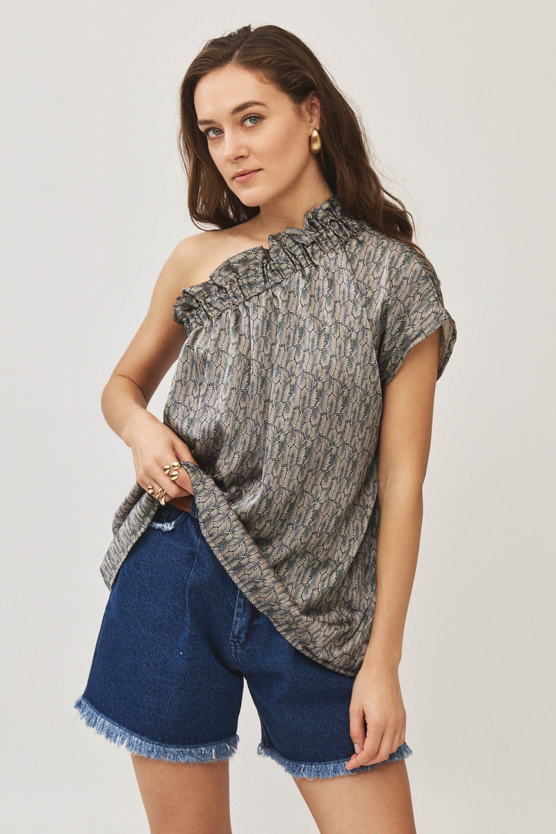 ⛵️Spring/Summer 2025 - Phili - one shoulder top- feathers