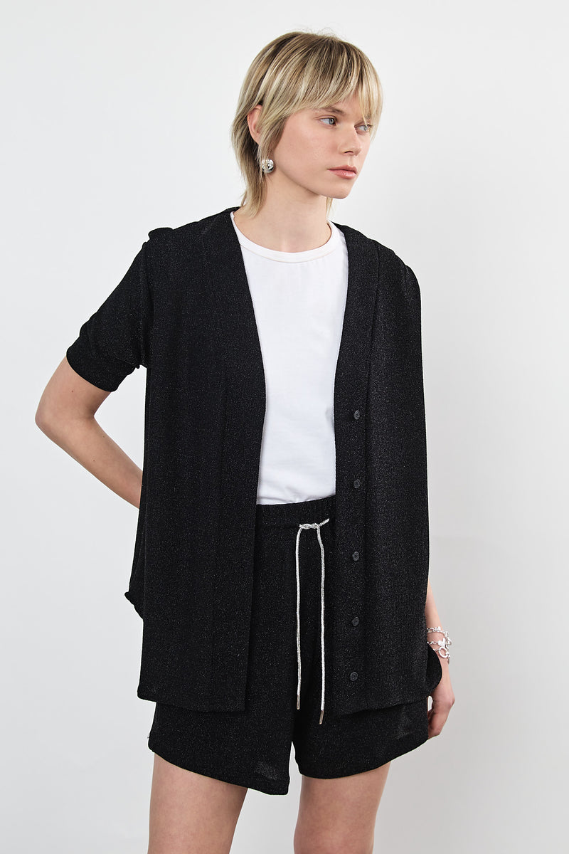 ⛵️Spring/Summer 2025 - Baseball ⚾️ Shirt - Black Lurex