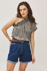 ⛵️Spring/Summer 2025 - Phili - one shoulder top- feathers