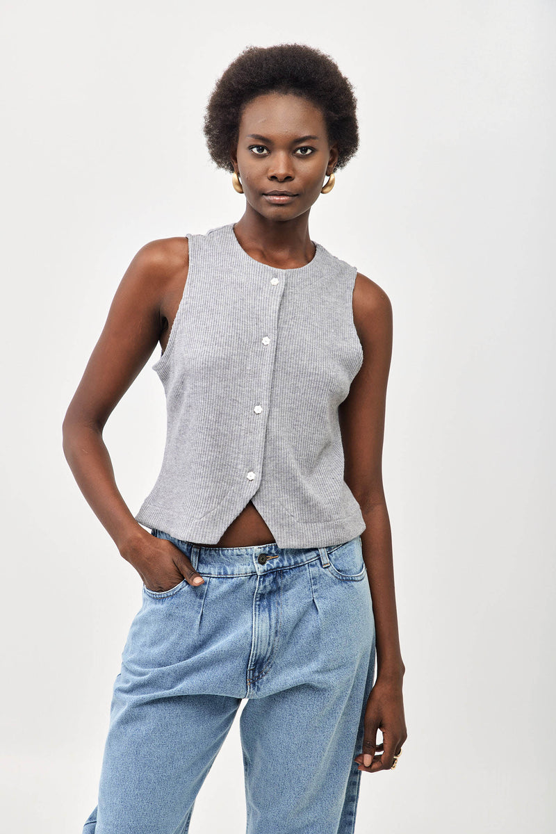 🎋Spring 2025 - Chu Chu Vest - Grey