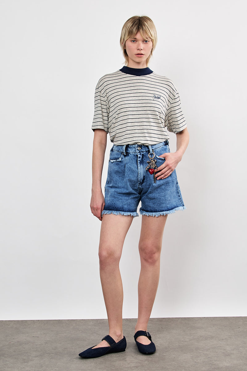 ⛵️Spring/Summer 2025  - Baggy Denim Shorts - Light Blue