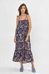 🌻In between - August dress - Purple Paisley