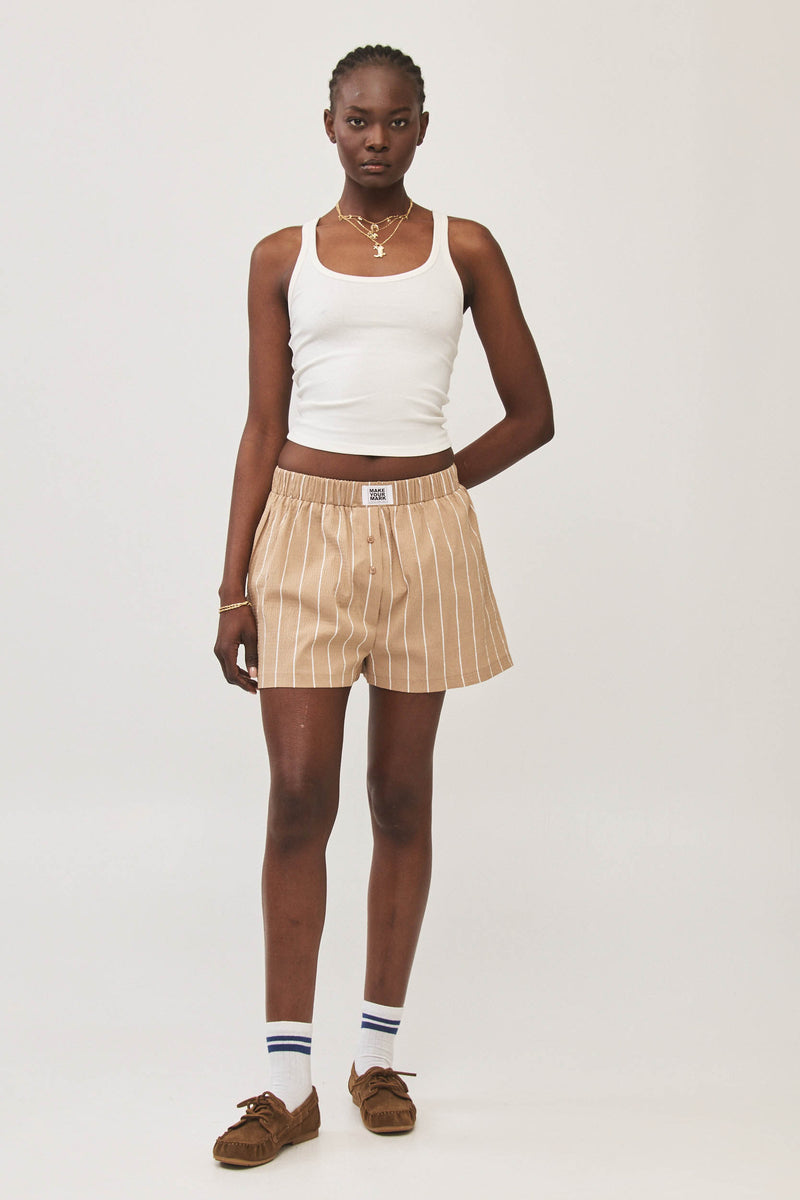 ⛵️Spring/Summer 2025 - BBQ shorts - Sand stripe