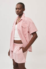 ⛵️Spring/Summer 2025 - BBQ shirt -  Brick Red Stripes
