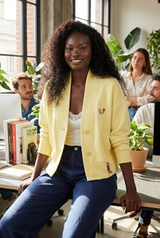 🧦Autumn/Winter 2025/2026 - Grandson Cardigan - Yellow butter 🧈