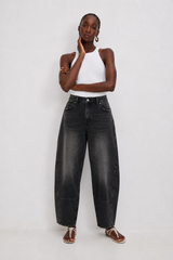 🍰 Summer 2026 -UNISEX Tom jeans- I'm super oversized- Washed Charcoal-