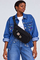 Corduroy Belt Bag- black