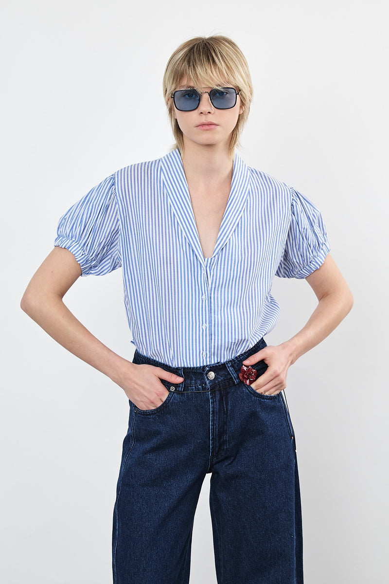 ⛵️Spring / Summer - Merci blouse - Blue Tide