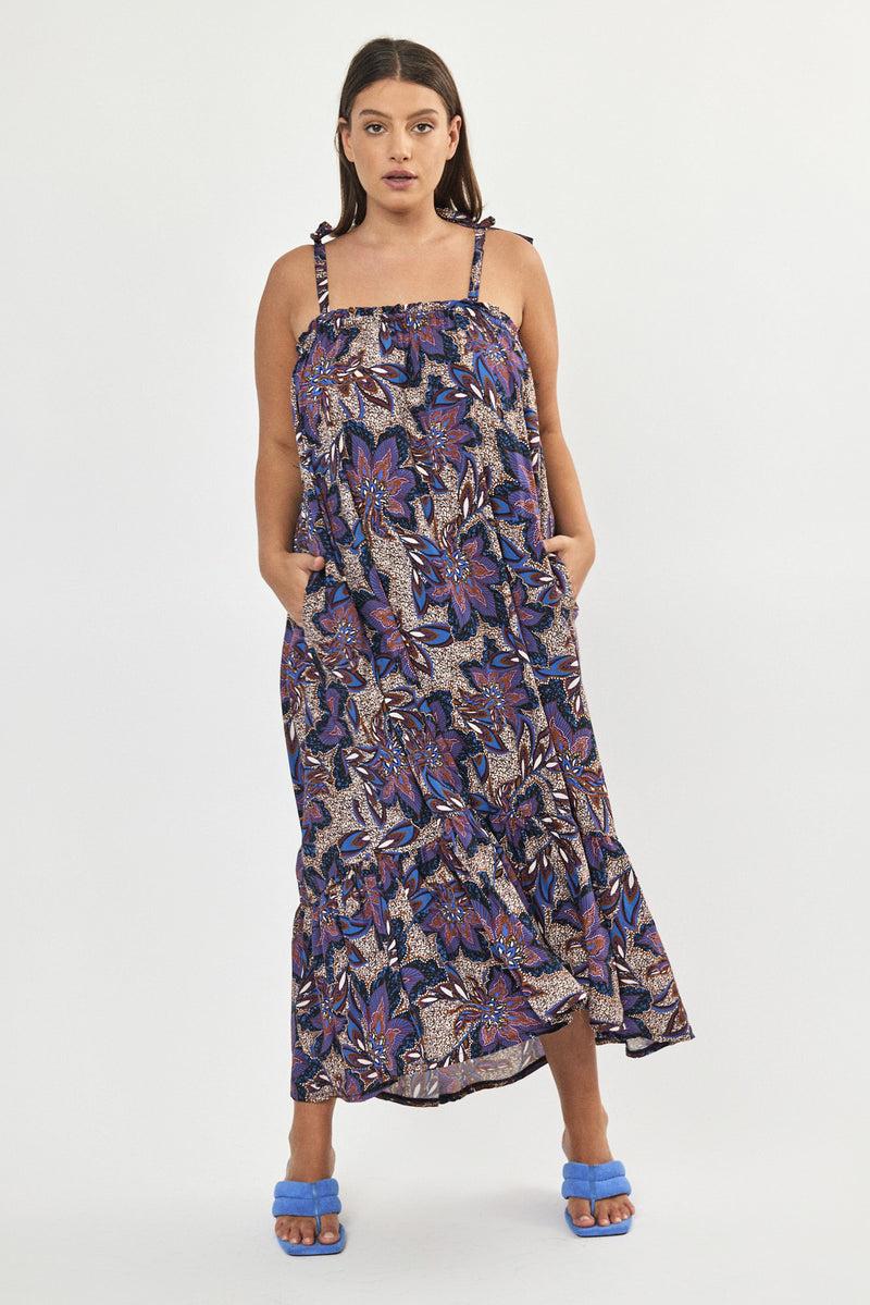 🌻In between - August dress - Purple Paisley