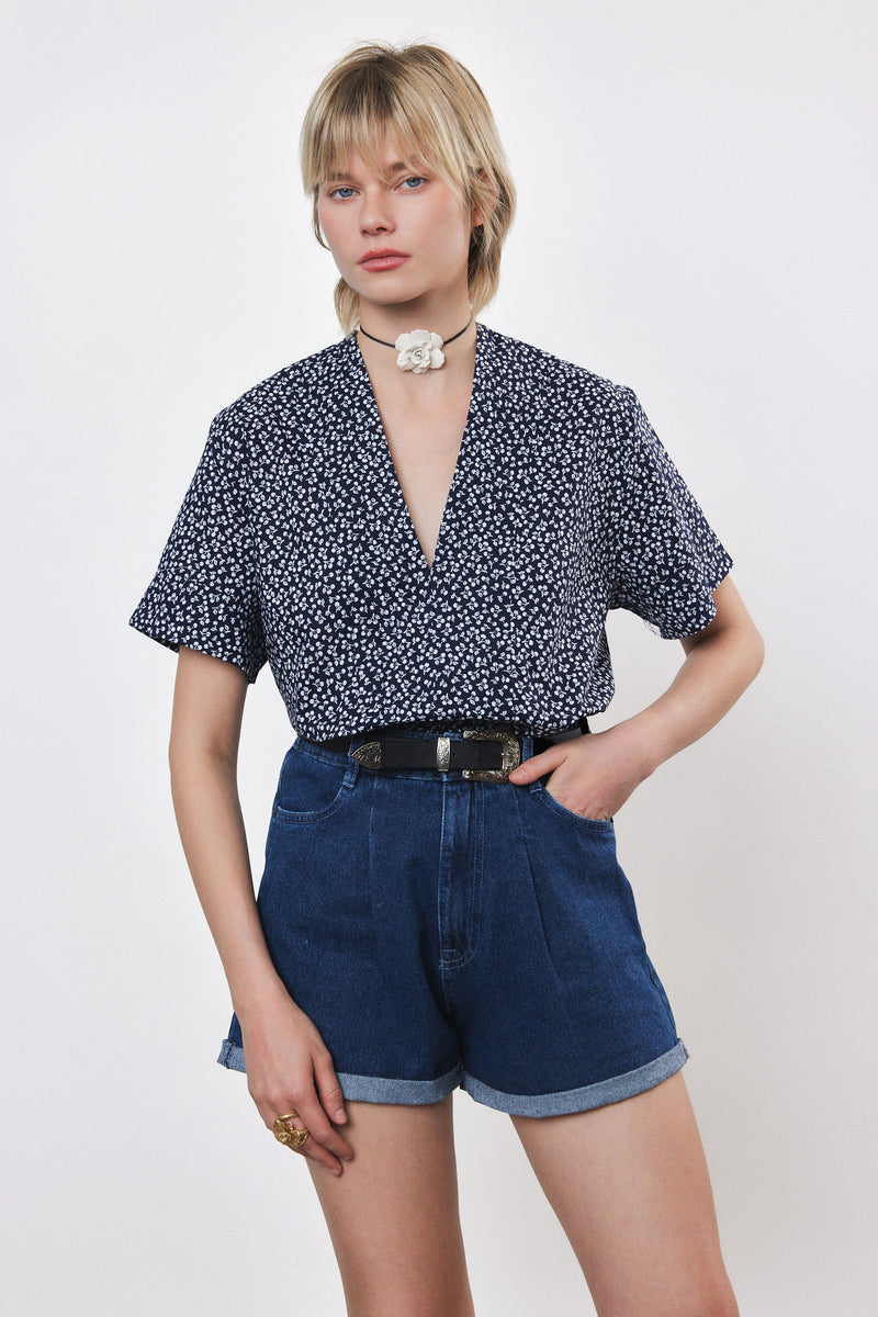 ⛵️Spring / Summer - Judi blouse - Navy Cherry 🍒 🧵