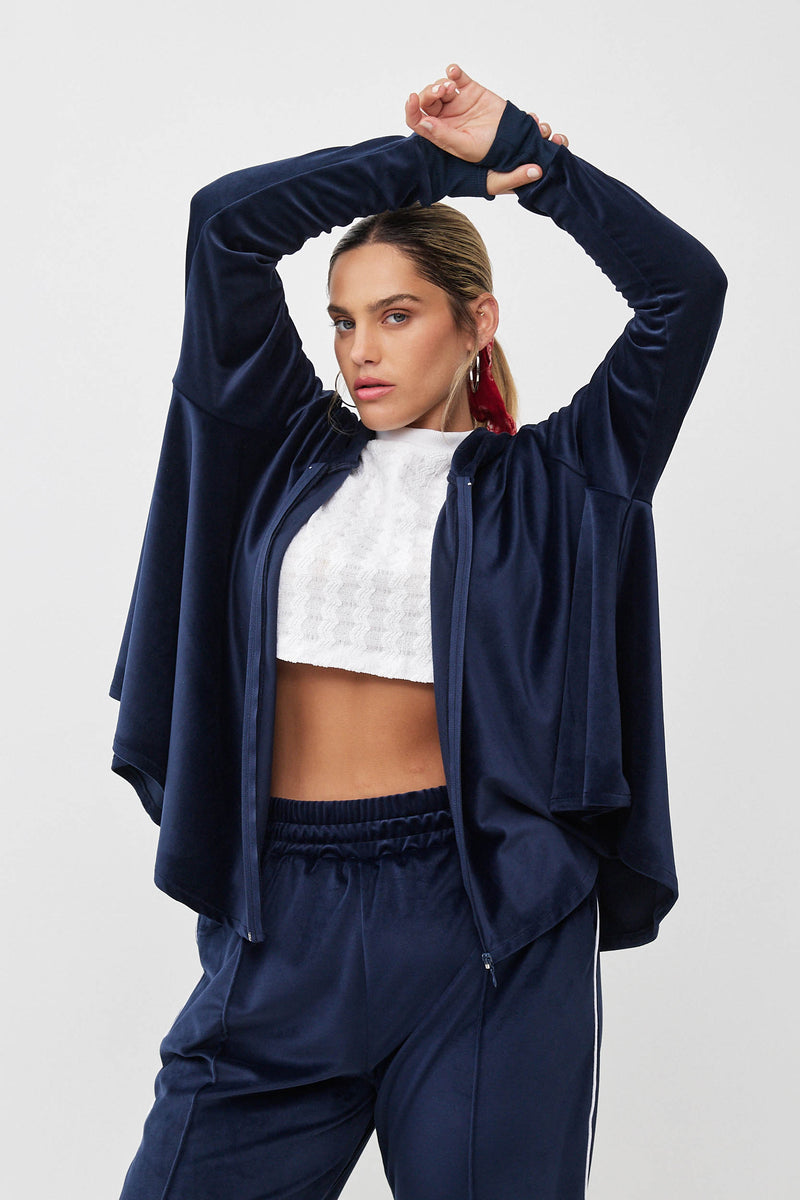 🧦 Autumn/Winter 2025/2026- The Bun zip up hoodie - Navy Velvet