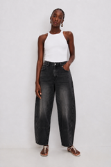 🍰 Summer 2026 -UNISEX Tom jeans- I'm super oversized- Washed Charcoal-