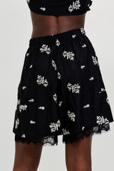 🍰Spring/Summer 2026 - Coast shorts - Black Embroidery