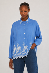 🍁 Auttum/Winter 2026/27 - Valleria shirt - Embroidery On Pale Blue