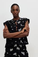 🍰 SUMMER 2026 - Breeze Bow Blouse- B&W
