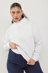 🧦 The Jacob Sweatshirt - Faux leather - Snow