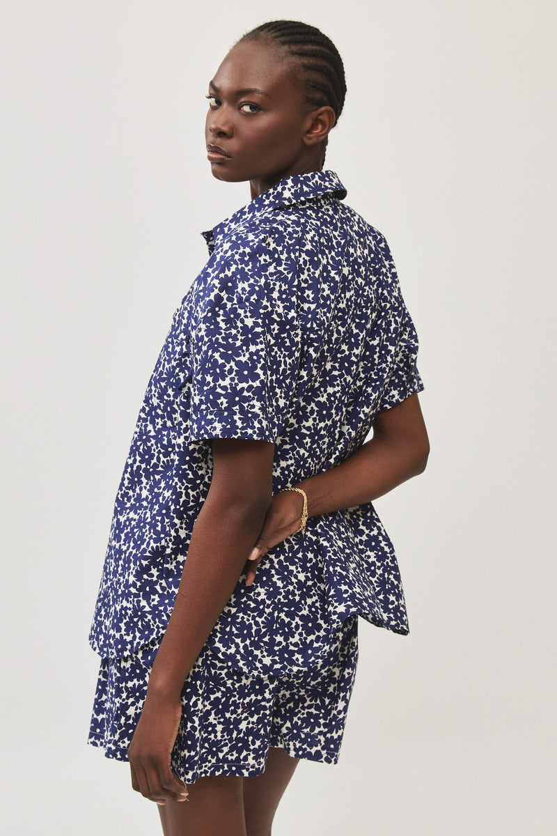 ⛵️Spring/Summer 2025 - BBQ shirt -  Navy garden