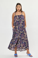 🌻In between - August dress - Purple Paisley