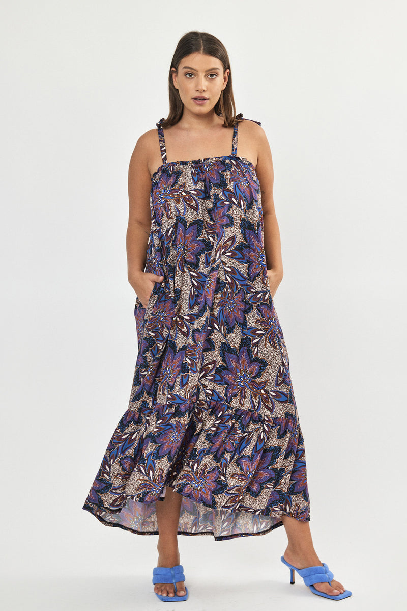 🌻In between - August dress - Purple Paisley
