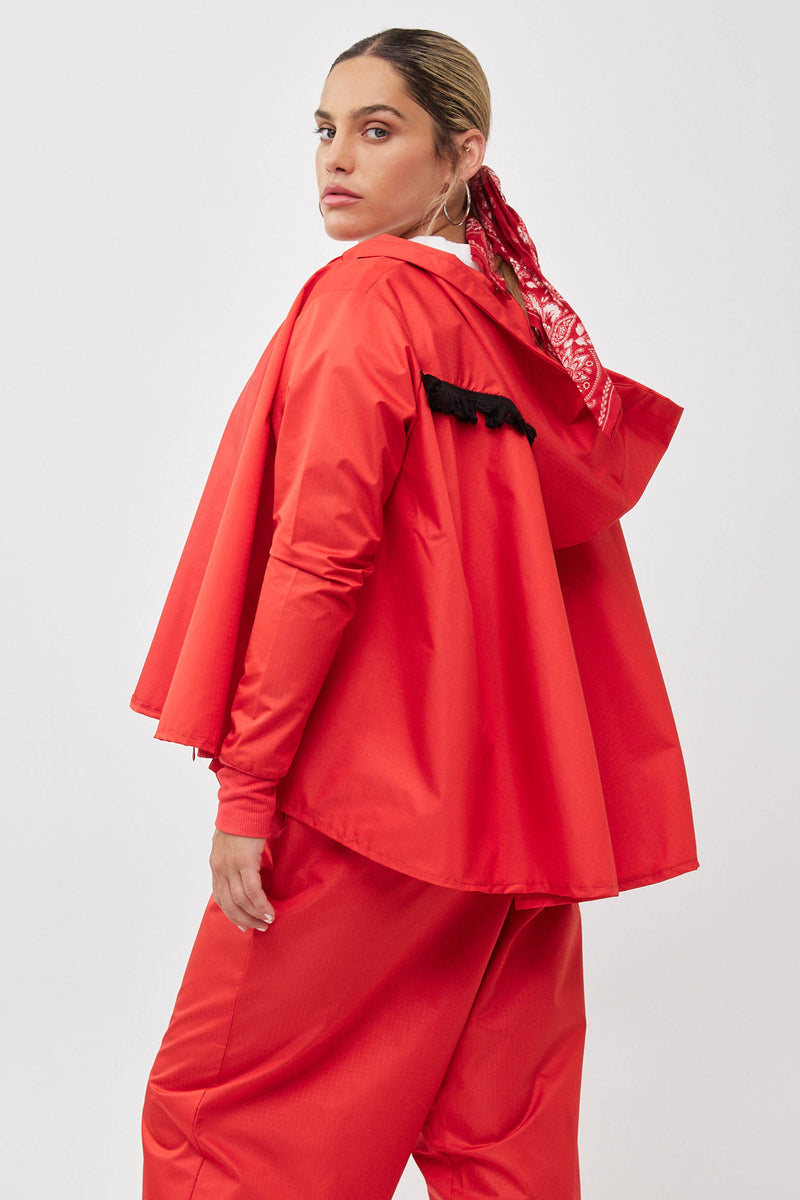 🧦 Autumn/Winter 2025/2026- The Bun zip up hoodie - Red Naylon