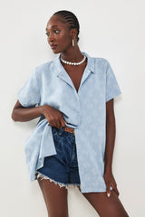 🍰 Summer 2026 - BOHO shirt - Pale Blue