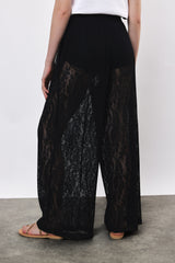 ⛵️Spring / Summer  2025  -Wear Me Forever- Pleated wide legs trouser- Black lace