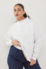 🧦 The Jacob Sweatshirt - Faux leather - Snow