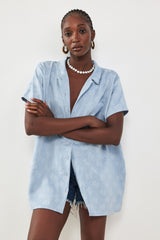 🍰 Summer 2026 - BOHO shirt - Pale Blue