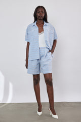 🍰 SUMMER 2026 - Macaroni and🧀🍜 Cheese shorts -  Pale blue