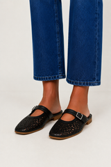 🍰Summer 2026 - Dolce Mules -     Nero - Black Leather - Handcrafted in a small artisan workshop in Italy 🇮🇹🍝🍮