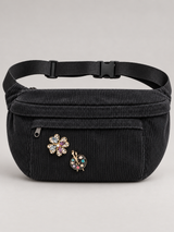 Corduroy Belt Bag- black